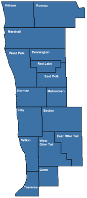 Red River Valley Conservation Service Area Map